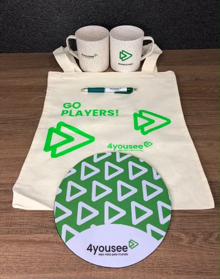 4yousee: Ecobag, canecas, caneta e mouse pad